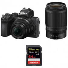 16, 32, 64, 128, 256 and 512 gb. Nikon Z50 5