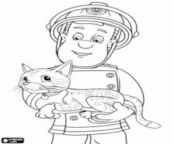 Sam El Bombero Para Colorear