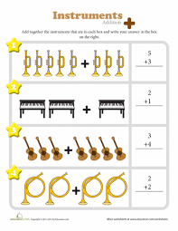 Addition Is Instrumental Worksheet Education Com Music Math Worksheets Kids Math Worksheets