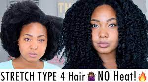 We asked kardashian family hair stylist andrew fitzimons how to curl hair easily without heat. How I Stretch My Type 4 Natural Hair No Heat Retain Length Youtube