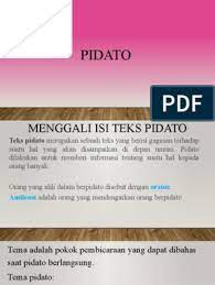 Yang dimaksud dengan objek adalah orang yang dituju dalam pembacaan pidato. Pidato 2021 Color Blue