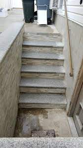Layed Tile On Mesh And Installed Granite Treads Outdoor Steps Granite Remodel