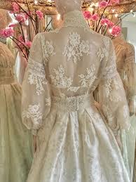 Edwardian Lace Wedding Dress With A High Neck Blouse And Silk Skirt Wedding Dresses Lace Wedding Dresses Fairy Wedding Dress