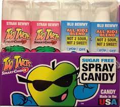 Too Tarts Sugar Free Sour Candy Spray Bonus Bottle Size Blueberry Green Apple Strawberry Assortment Pack Of 12 By Too Tarts From Too Tarts At The Sugar Free Desserts