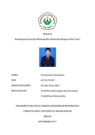 Disiplin dalam kehidupan berbangsa dan bernegara. Pdf Makalah Kemampuan Koneksi Matematika Dalam Kehidupan Sehari Hari