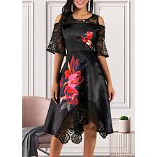 Je veux trouver une belle robe en dentelle de qualité et pas cher ici robe midi dentelle. Femme Robe Trapeze Robe Midi Manches Courtes Fleurie Dentelle A Volants Chic De Rue Noir M L Xl Xxl 3xl De 7621723 2021 A 38 99