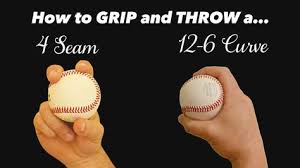 Baseball Pitching Grips How To Throw A 4 Seam Fastball 12 6 Curveball Baseball Pitching Baseball Drills Cardinals Baseball