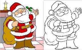 Modeles De Pere Noel A Dessiner Colorier Ou Decouper