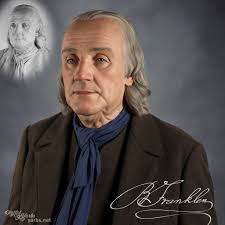 Jean-Jacques Caffieri's bust of Benjamin Franklin.