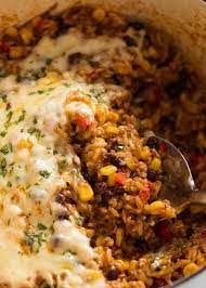 Mexican Ground Beef Casserole With Rice Beef Mince Recipe Minced Beef Recipes Recipetin Eats Ground Beef Casserole