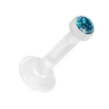 A labret is one form of body piercing. Piercing Labret Levre Push Fit Bioflex Flexible Strass Turquoise
