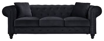 And it's not only full of character but provides a great place to. Traditional Velvet Upholstered Chesterfield Sofa With Accent Pillows Traditional Sofas By Sofamania Houzz
