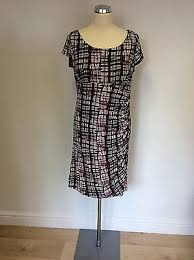 Minuet Petite Black Grey Tiger Stripe Print Dress Size 8