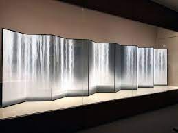 hiroshi senju s suijingu shrine of the water god at the met water waterfall hioshisenju s metropolitan museum of art contemporary artists art painting