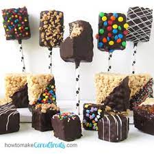 Chocolate Dipped Rice Krispie Treats Howtomakecerealtreats Com