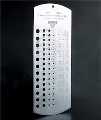 gauge for drill bits and screws maker tools technique