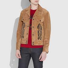 Coach X Keith Haring Suede Jacket In 2021 Suede Jacket Applique Jacket Suede Jacket Men