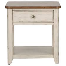 Maybe you would like to learn more about one of these? Liberty Furniture Farmhouse Reimagined Relaxed Vintage 1 Drawer End Table With Basket Sheely S Furniture Appliance End Tables
