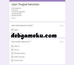 Diartikel ini admin akan membahas itu dan tentunya membagikan link ujian nya juga. Link Ujian Tingkat Ketololan Google Form Docs 2020 Debgameku