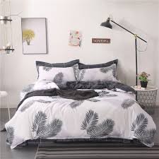 Great savings & free delivery / collection on many items. Home Textile King Queen Twin Bed Linen Girl Kid Teen Bedding Set White Black Leaf Duvet Quilt Cover Pillowcase Flat Bed Sheet Bedding Sets Aliexpress