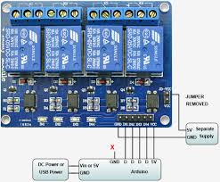 You will also see the corresponding red led on the 4 relay board Arduinopower Arduinoinfo