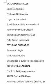 El modelo de cv clásico es el modelo más común y suele ser utilizado por los aspirantes a los puestos de trabajo de las administraciones públicas pero. Preparo Curriculum Vitae 1347177 Clasipar Com En Paraguay
