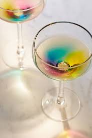 Rainbow Coupe Glass Set Of 2 Glass Set Rainbow Cocktail Coupe Glass