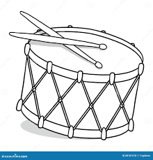 Drum outline illustration stock illustration. Illustration of music -  68181510