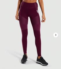 Gymshark True Texture Leggings Maroon Color Size Small Leggings Textured Leggings Gymshark Pants