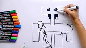 How To Draw Iron Golem Minecraft Drawing For Children Pic Draw For Kids Drawing For Kids Minecraft Drawings Iron Golem