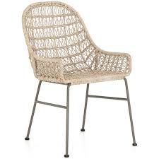 Bandera Outdoor Woven Dining Chair Vintage White In 2020 Dining Chairs Lounge Chair Outdoor Chair