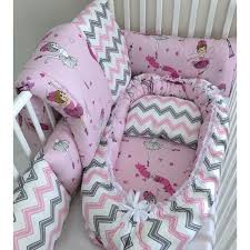 Prepare for your baby and find baby crib bedding at pottery barn kids. Anett Newborn Baby Bedding Set Ballerina With Chevron Pattern Pink Grey Anett Jordan Amman Buy Review
