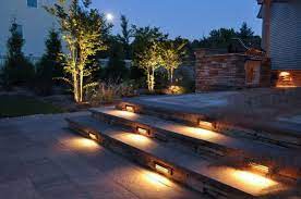 Landscape lighting or garden lighting refers to the use of outdoor illumination of private gardens and public landscapes; 27 Outdoor Step Lighting Ideas That Will Amaze You Diy Outdoor Lighting Step Lighting Outdoor Step Lighting