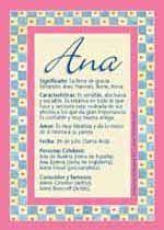 Ana El Significado Del Nombre Ana Tuparada Com Significados De Los Nombres Nombres De Ninas Nombres De Bebes