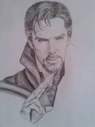 I drew Benedict Cumberbatch's portrait as Doctor Strange. — Steemit