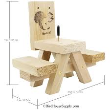 Cedar Wood Squirrel Feeder Built With Skill In The Usa Squirrel Feeder Diy Squirrel Feeder Picnic Table Plans