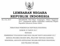Nama pegawai sts tanggal lahir kawin gaji pokok tunj. Pp Tentang Thr Pns Dan Gaji 13 Tahun 2017
