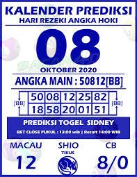 Kalender Prediksi Togel Sydney 08 Oktober 2020 Bacan4d Di 2020 Kalender Pengikut Shio