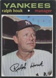 Near-Mint-Mint 1971 Ralph Houk Topps Baseball Card #146/New York Yankees