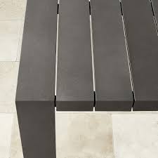 Modway alacrity 60 rustic modern farmhouse stainless steel metal rectangle dining table in gunmetal. Larnaca Outdoor Metal Dining Table Williams Sonoma