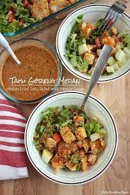 Tahu Goreng Medan Medan Fried Tofu Salad With Peanut Sauce Tofu Salad Peanut Sauce Tofu