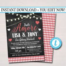 5 diy party invitation ideas. That S Amore Invitation Wedding Rehearsal Engagement Announcement Inv Tidylady Printables