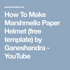 How To Make Marshmello Paper Helmet Free Template By Ganeshandra Youtube Vous y trouverez les meilleures pièces uniques ou personnalisées de nos numérique boutiques. how to make marshmello paper helmet