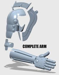 Automail Arm 3d Model In 2020 3d Printer Designs 3d Printable Models 3d Printing Service