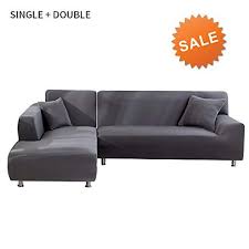 Nibesser Housse De Canape 1 2 3 4 Places Couverture Extensible Pur Couleur Decor De La Salon Canape Angle Housse Canape Housses