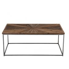 Table basse de salon en bois avec le dessus en cuir vert anglais. Table De Salon Shanil Bois Metal Naturel Gris Design Vintage Moncontainer