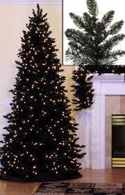 7 5 Pre Lit Slim Black Ashley Spruce Artificial Christmas Tree Clear Ligh Black Christmas Trees Christmas Tree Clear Lights Black Christmas Tree Decorations