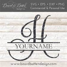Download Split Letter H Svg File Divided Initial Svg Split Monogram Etsy