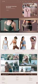 Eco Friendly Yoga Wear Website Template Online Store Website Template Web Layout Design Wix Templates