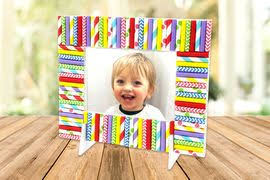 Cadre Decore Avec Des Pailles Cadres Tableaux 10doigts Fr Fete Des Peres Cadre Cadre Photo